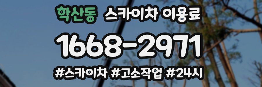 학산동 스카이차 이용료