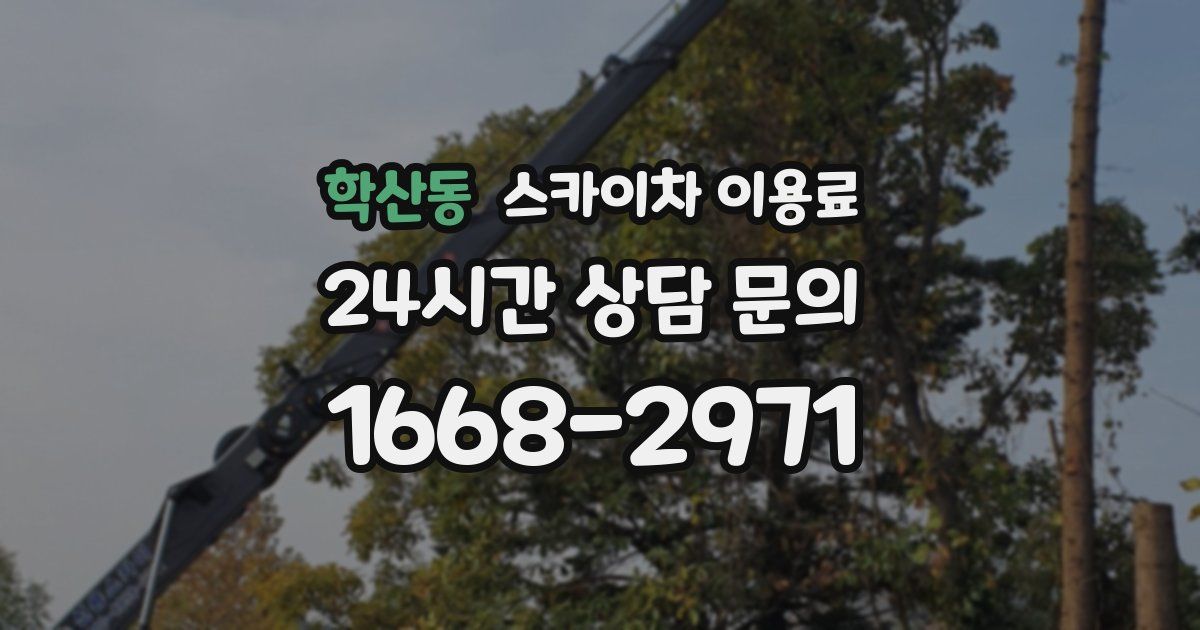학산동 스카이차 이용료