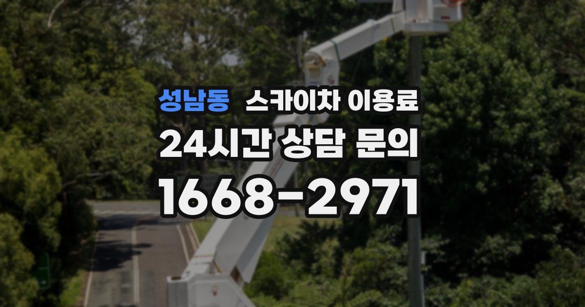 성남동 스카이차 이용료