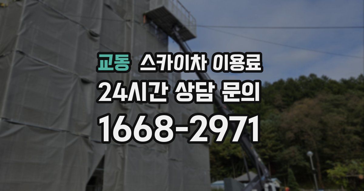 교동 스카이차 이용료