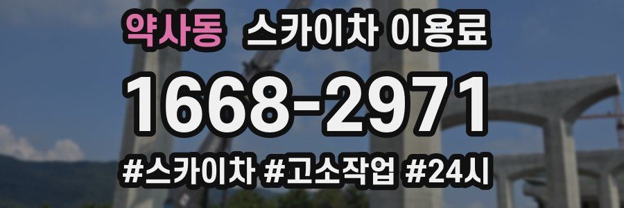 약사동 스카이차 이용료