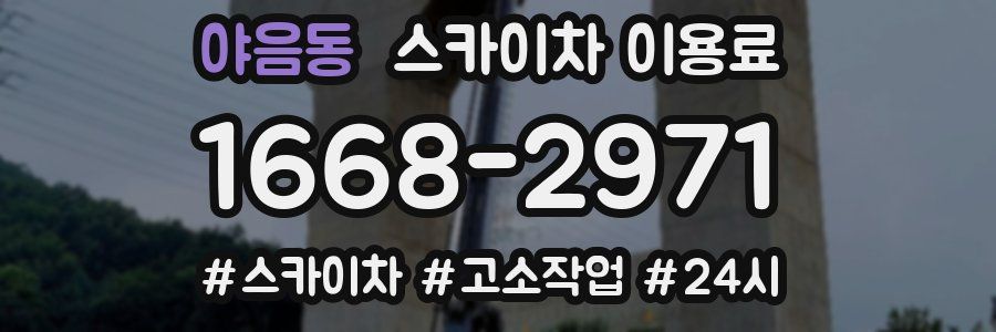 야음동 스카이차 이용료