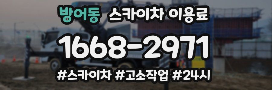 방어동 스카이차 이용료