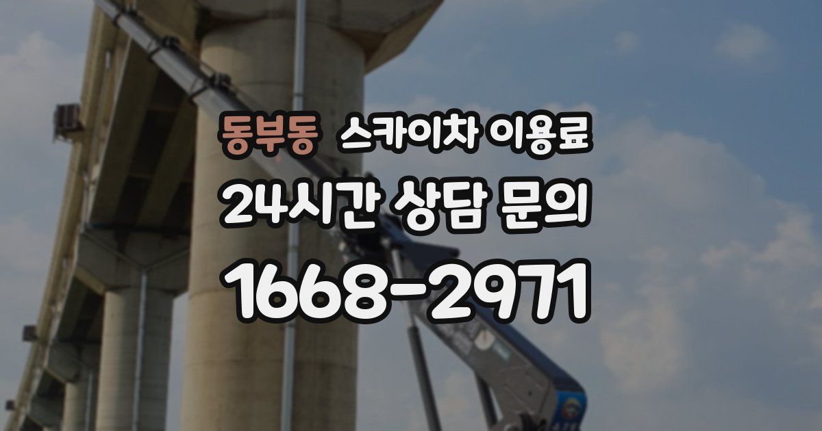 동부동 스카이차 이용료