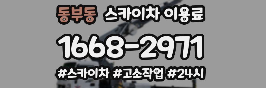 동부동 스카이차 이용료