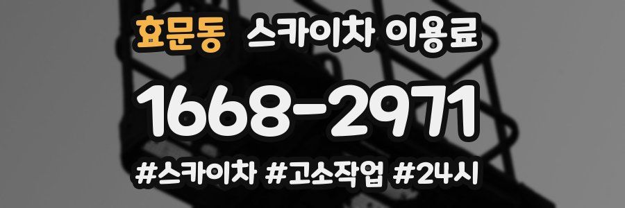 효문동 스카이차 이용료