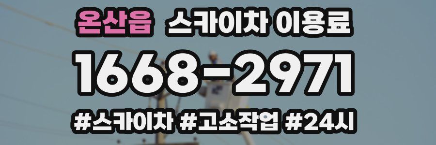 온산읍 스카이차 이용료