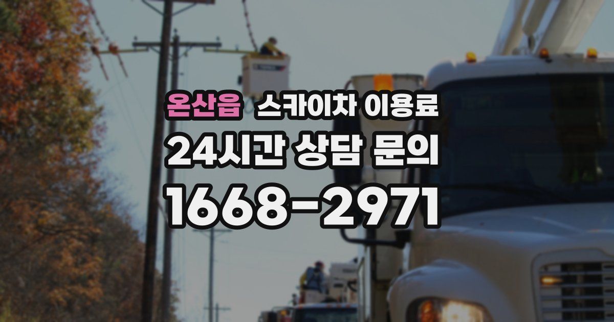 온산읍 스카이차 이용료
