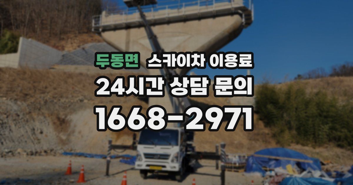 두동면 스카이차 이용료