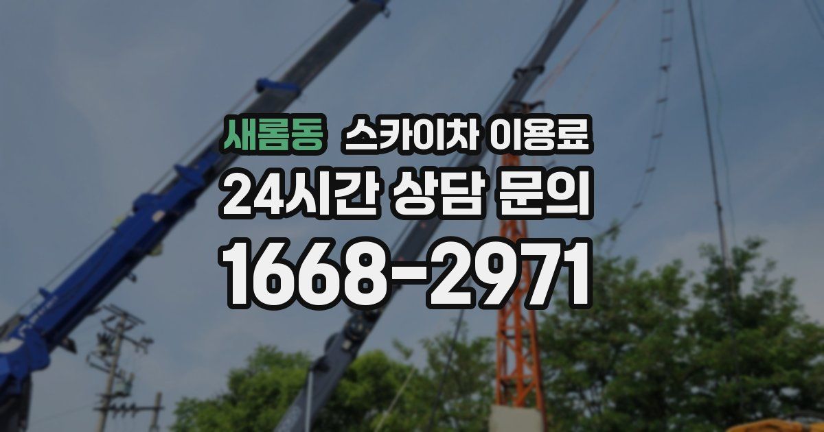새롬동 스카이차 이용료