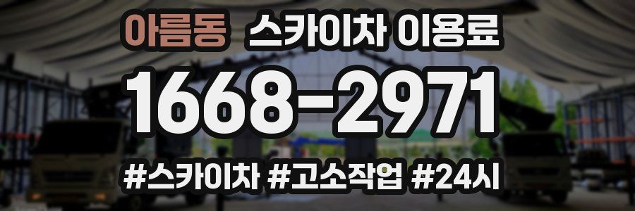 아름동 스카이차 이용료