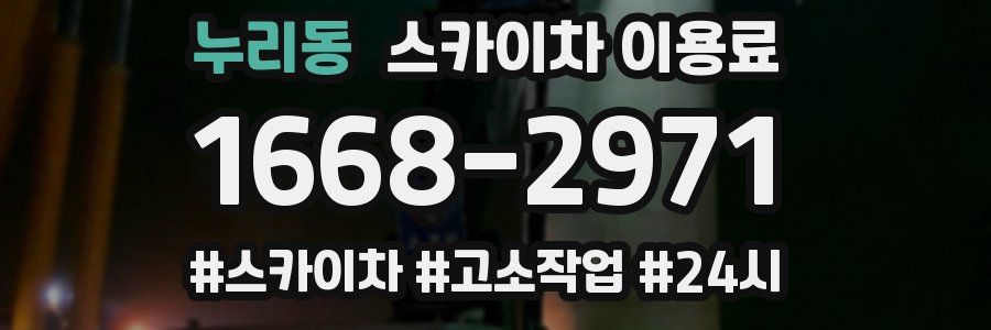 누리동 스카이차 이용료
