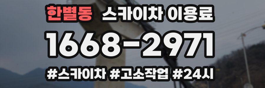 한별동 스카이차 이용료