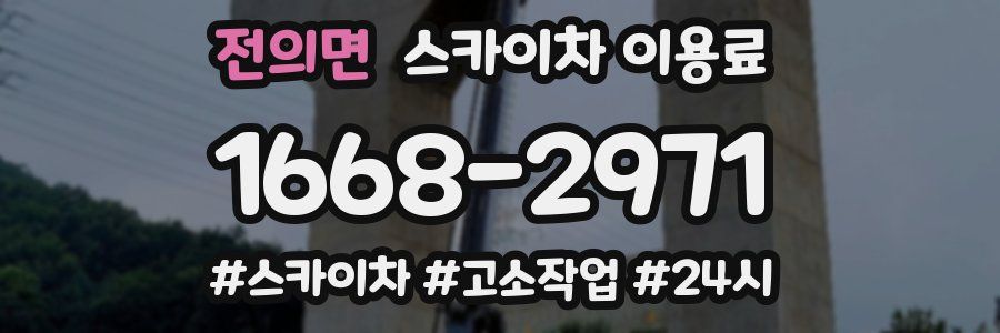 전의면 스카이차 이용료