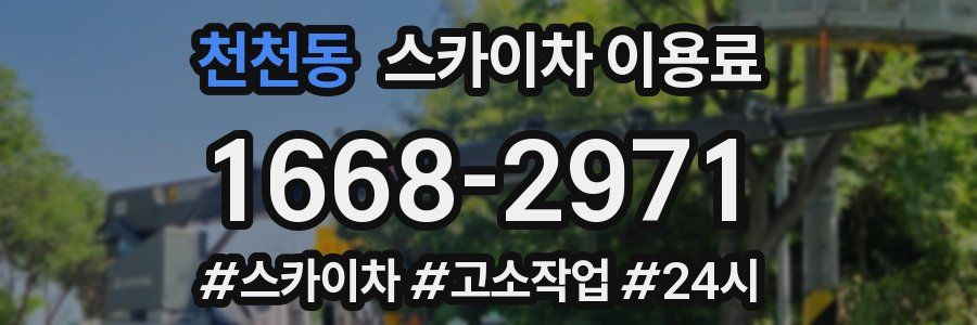 천천동 스카이차 이용료