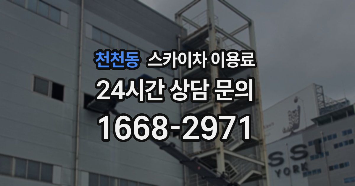 천천동 스카이차 이용료