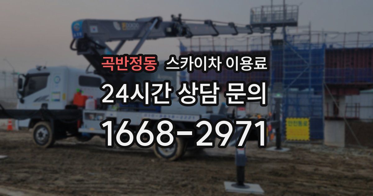 곡반정동 스카이차 이용료