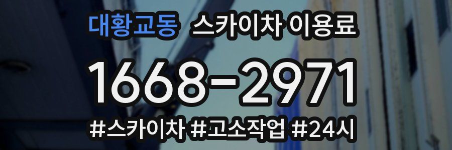 대황교동 스카이차 이용료