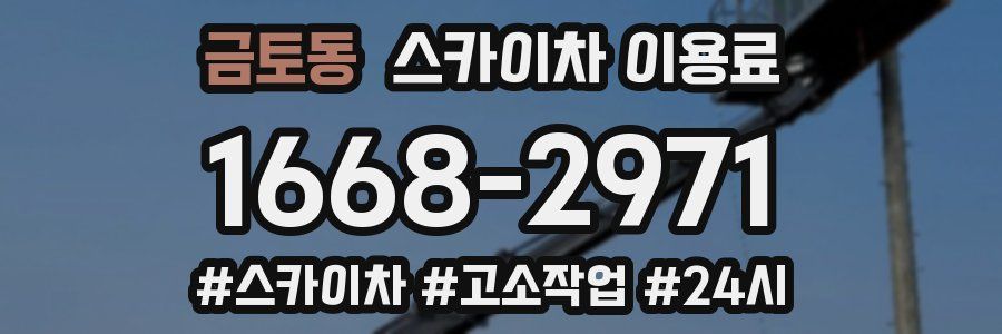금토동 스카이차 이용료