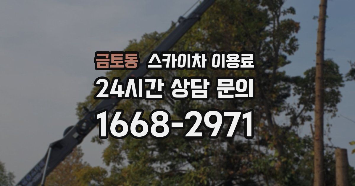 금토동 스카이차 이용료