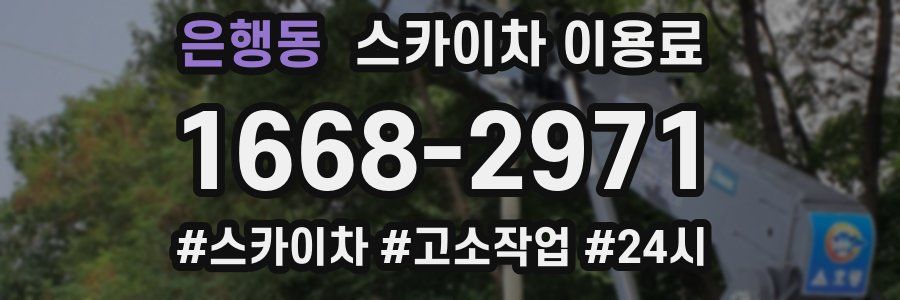 은행동 스카이차 이용료