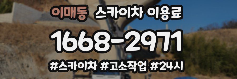 이매동 스카이차 이용료