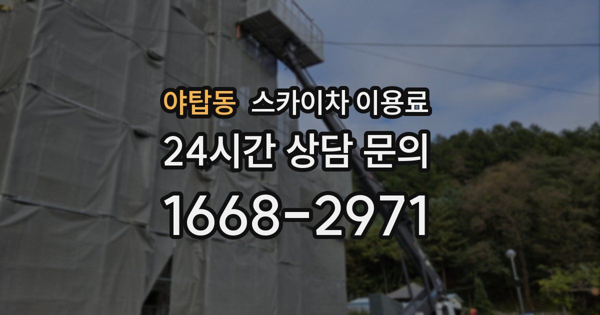 야탑동 스카이차 이용료