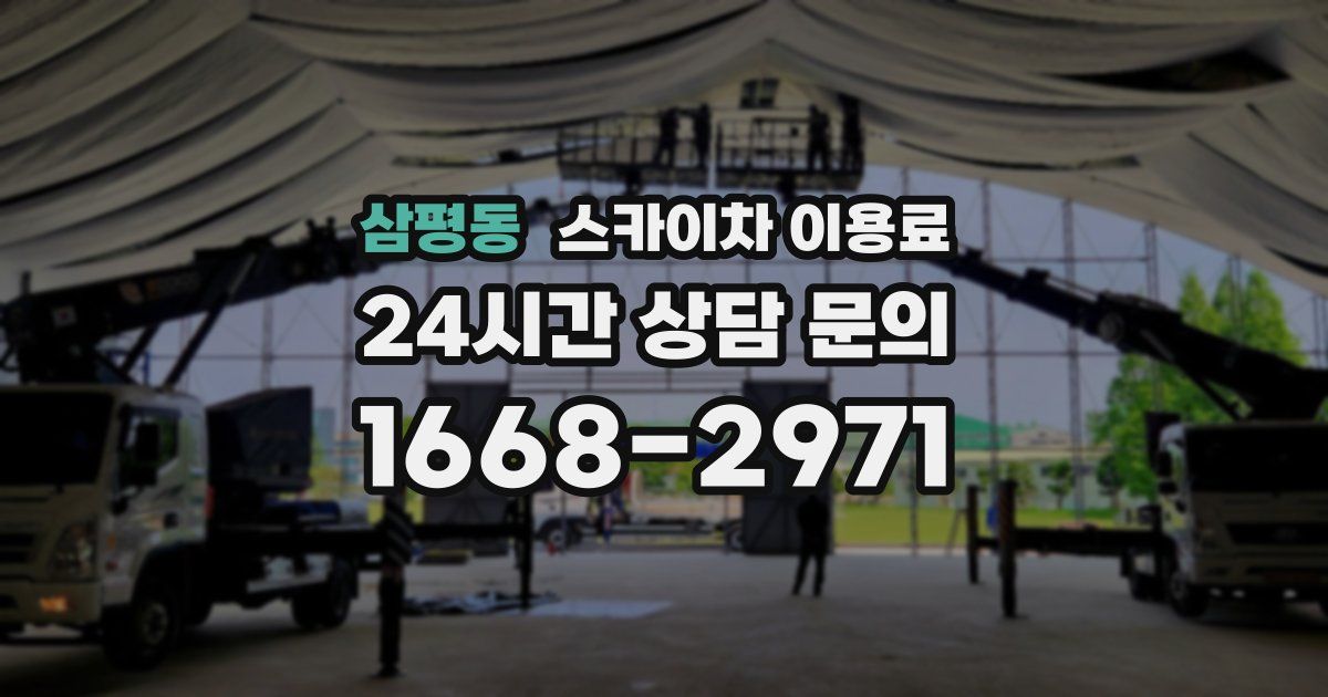 삼평동 스카이차 이용료