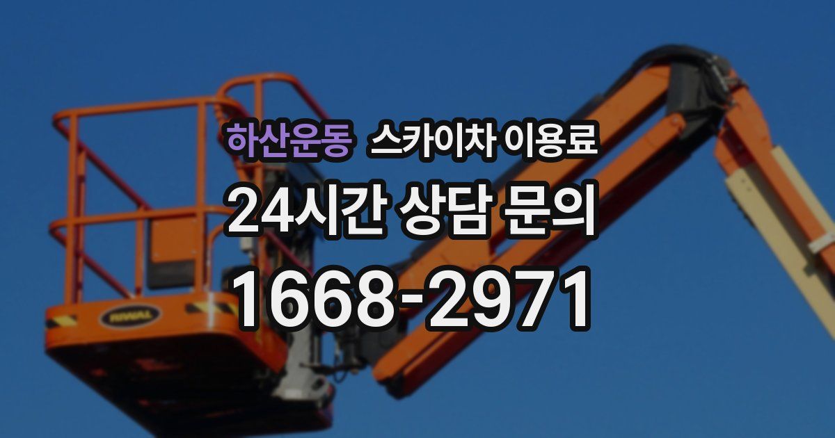 하산운동 스카이차 이용료