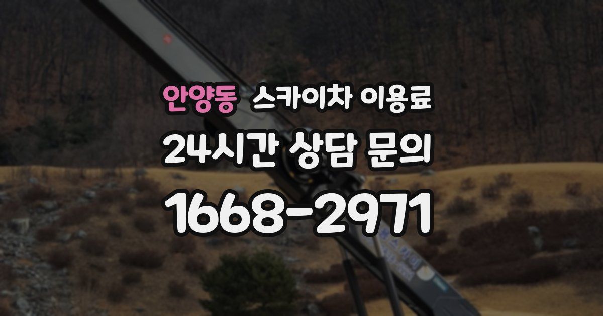 안양동 스카이차 이용료