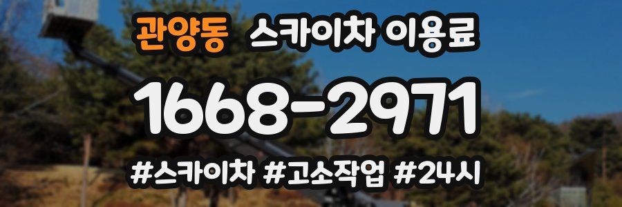 관양동 스카이차 이용료