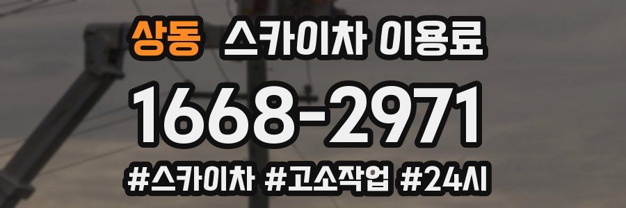 상동 스카이차 이용료