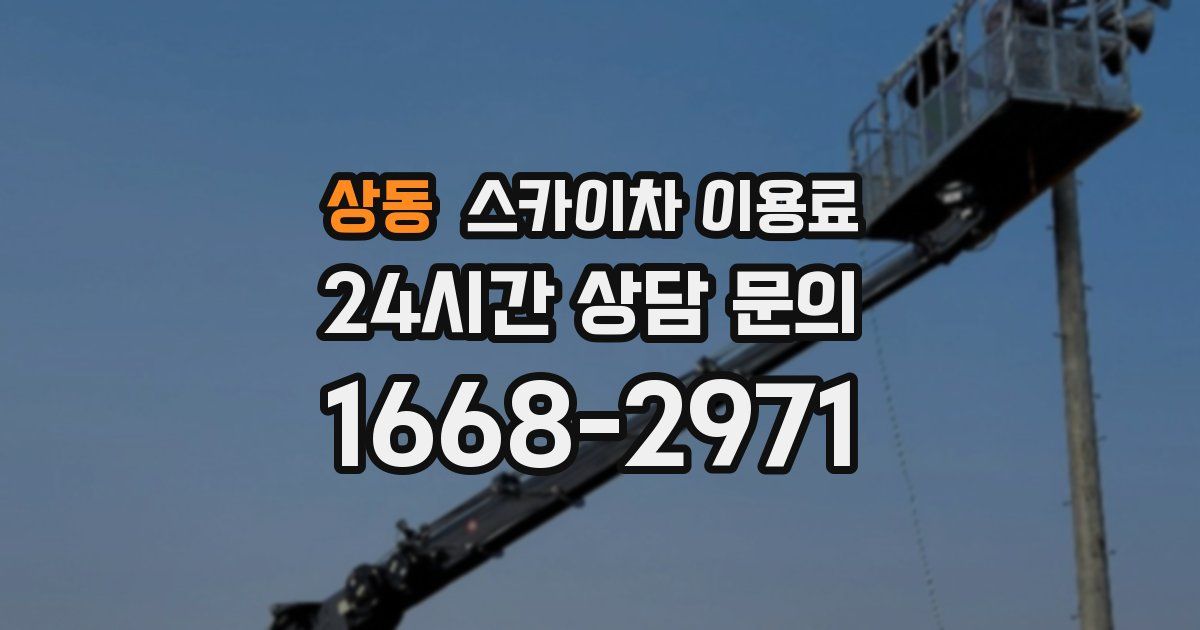 상동 스카이차 이용료