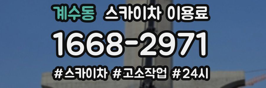 계수동 스카이차 이용료