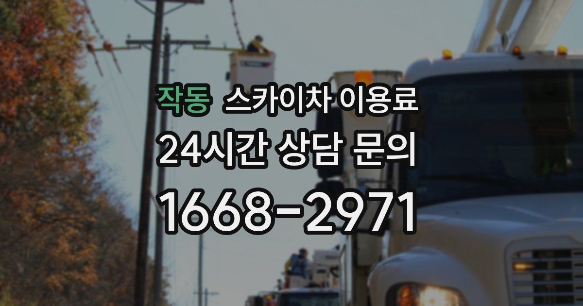 작동 스카이차 이용료