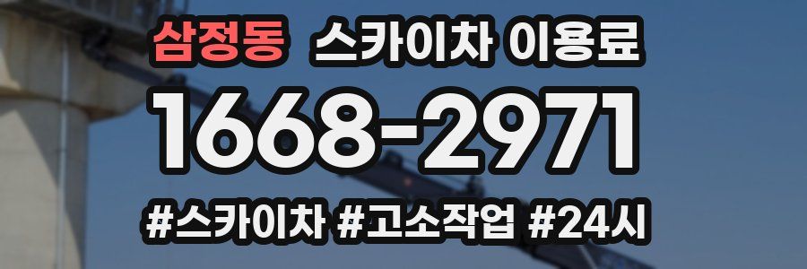 삼정동 스카이차 이용료