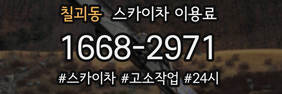 칠괴동 스카이차 이용료