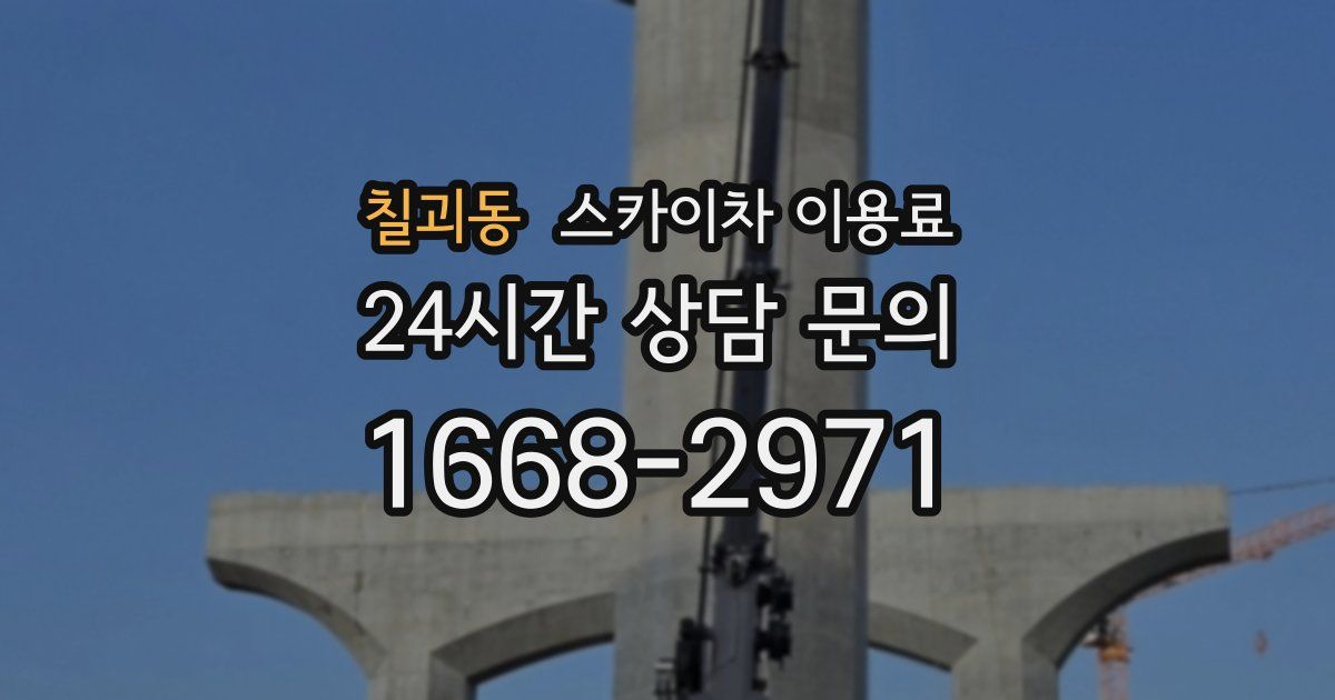 칠괴동 스카이차 이용료