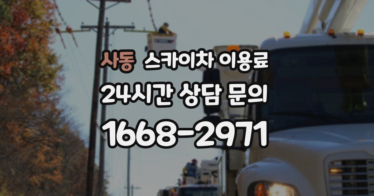 사동 스카이차 이용료