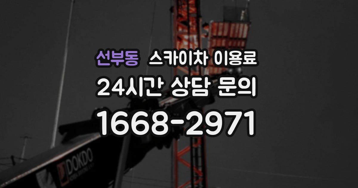 선부동 스카이차 이용료