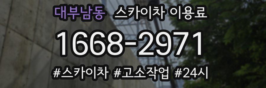대부남동 스카이차 이용료