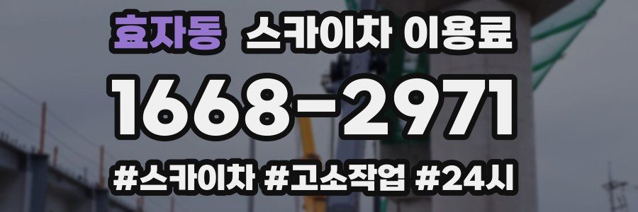 효자동 스카이차 이용료