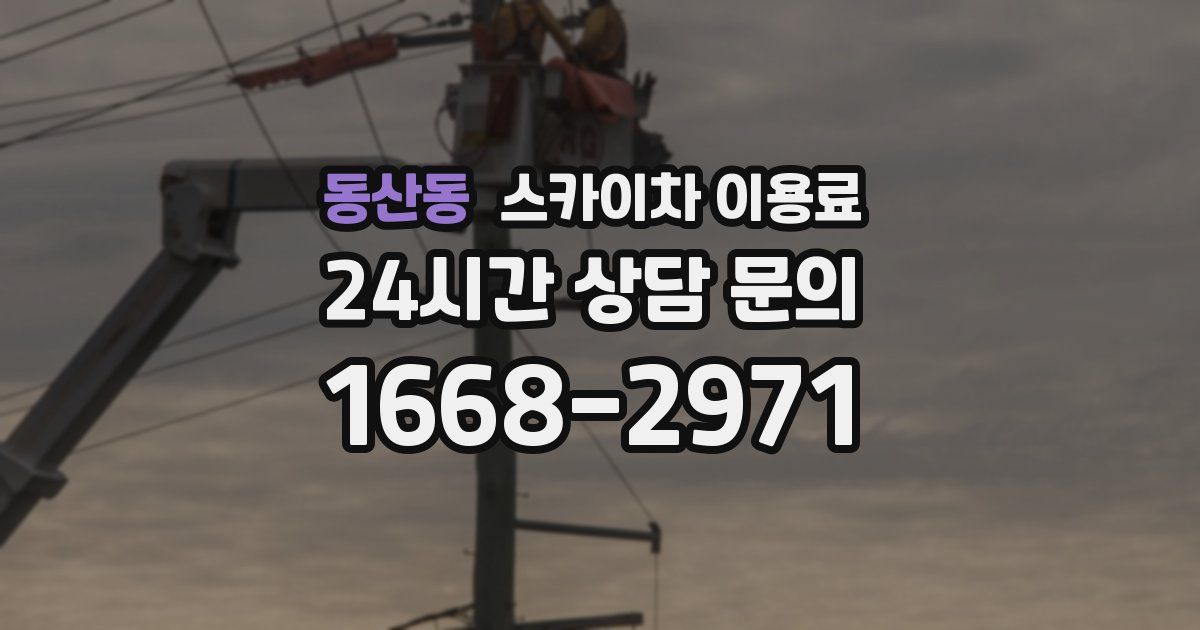 동산동 스카이차 이용료