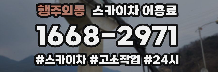 행주외동 스카이차 이용료