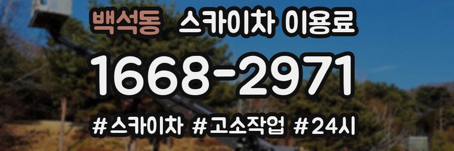 백석동 스카이차 이용료