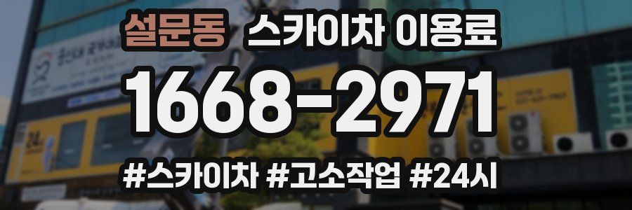 설문동 스카이차 이용료