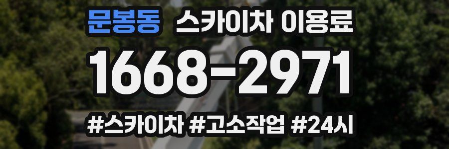 문봉동 스카이차 이용료