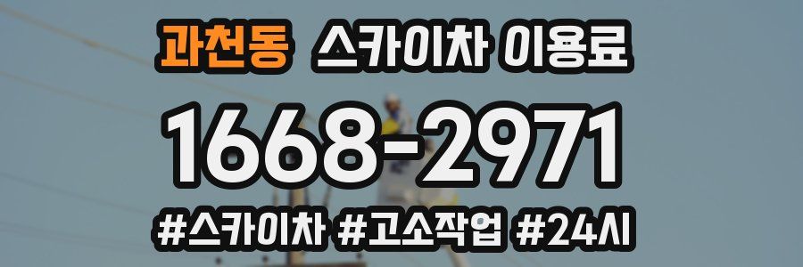 과천동 스카이차 이용료