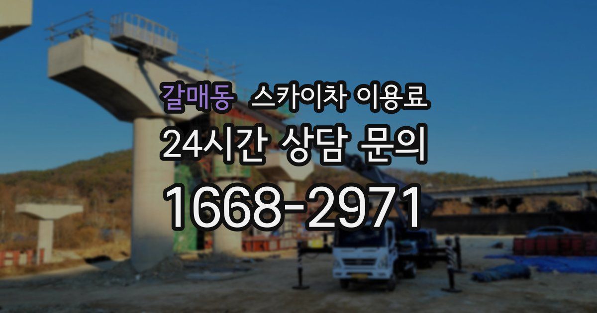 갈매동 스카이차 이용료