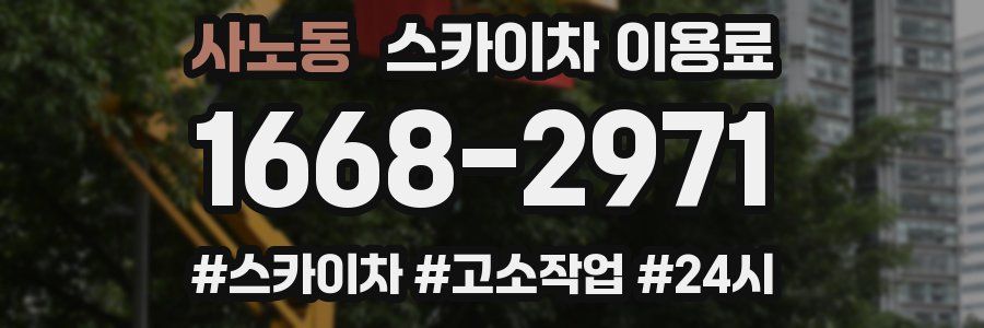 사노동 스카이차 이용료